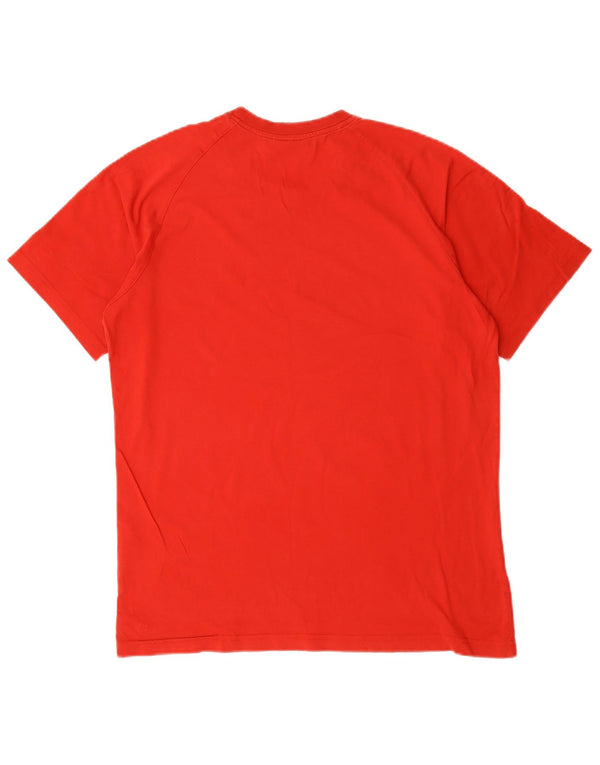 Adidas Mens Graphic T-Shirt Top Medium Red Cotton