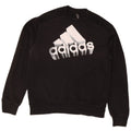 ADIDAS Mens Graphic Sweatshirt Jumper Medium Black Cotton