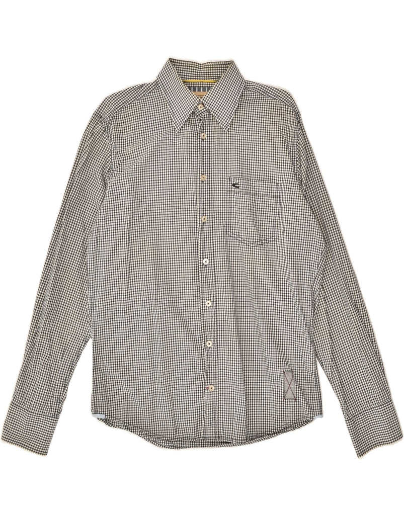 CAMEL ACTIVE Mens Modern Fit Shirt Medium Grey Check Cotton | Vintage Camel Active | Thrift | Second-Hand Camel Active | Used Clothing | Messina Hembry 