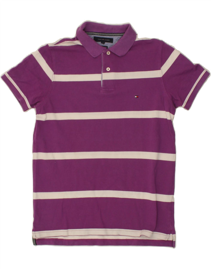 TOMMY HILFIGER Mens Slim Fit Polo Shirt Medium Purple Cotton | Vintage Tommy Hilfiger | Thrift | Second-Hand Tommy Hilfiger | Used Clothing | Messina Hembry 