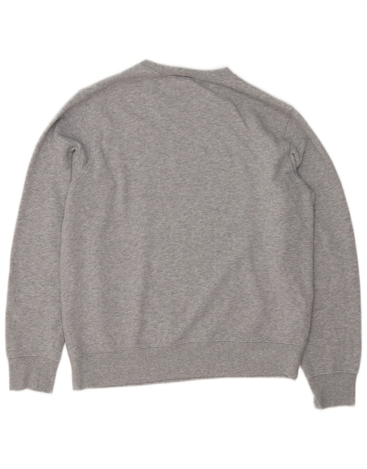 New Balance Mens Sweatshirt Jumper Medium Grey Flecked Cotton