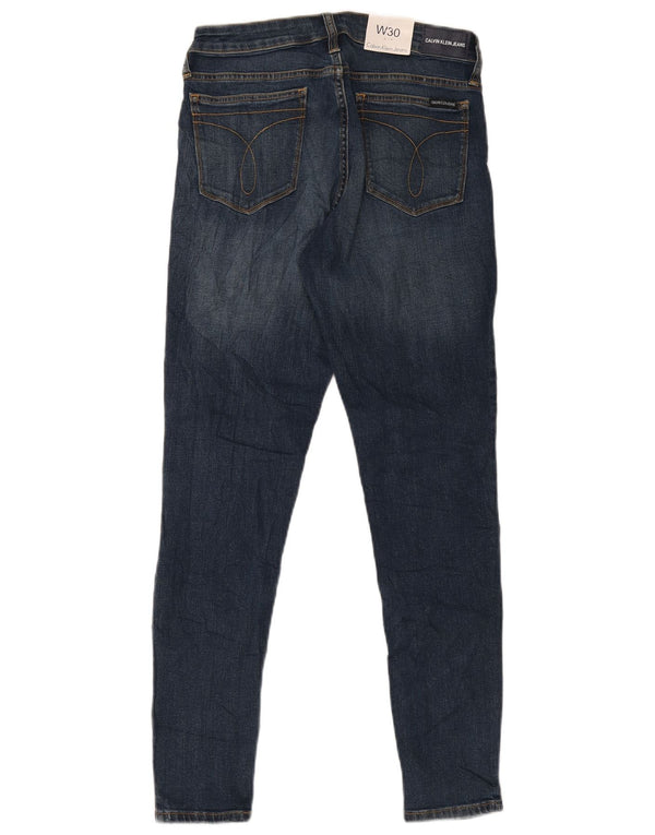 CALVIN KLEIN Womens Skinny Jeans W30 L30 Blue Cotton