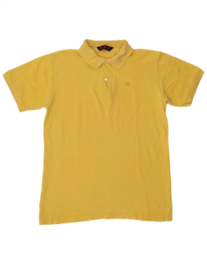 Kappa Mens Polo Shirt Large Yellow Cotton
