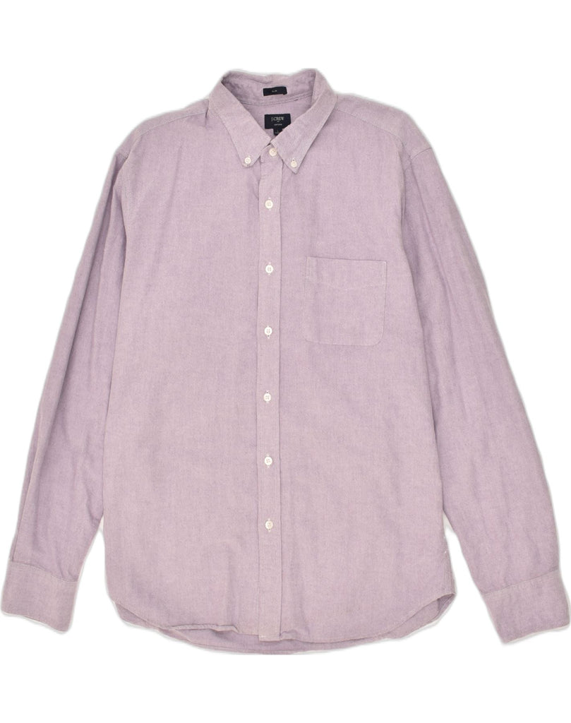 J. CREW Mens Oxford Slim Fit Shirt Large Purple Cotton | Vintage J. Crew | Thrift | Second-Hand J. Crew | Used Clothing | Messina Hembry 