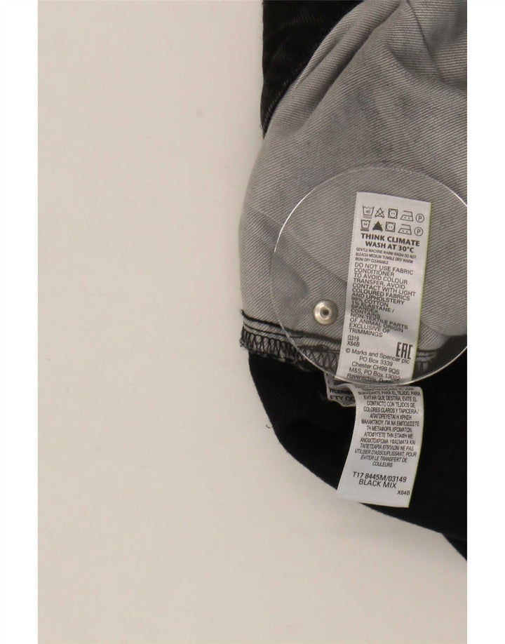 Marks & Spencer Mens Tapered Jeans W38 L33 Black Cotton