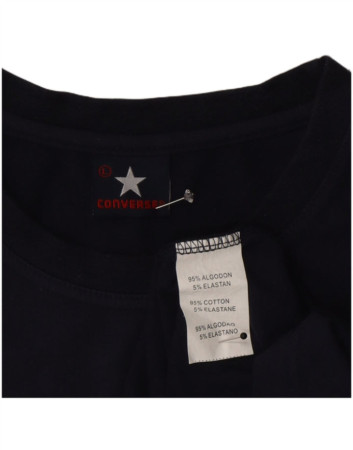 Converse Mens Chuck Taylor Graphic Vest Top Large Navy Blue Cotton
