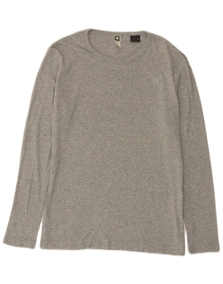 G-Star Mens Top Long Sleeve Large Grey Flecked Cotton