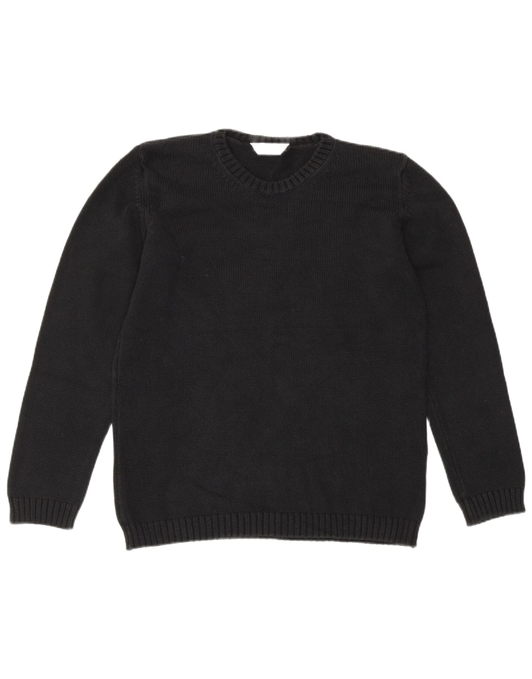Marks & Spencer Womens Oversized Crew Neck Jumper Sweater UK 10 Small Black