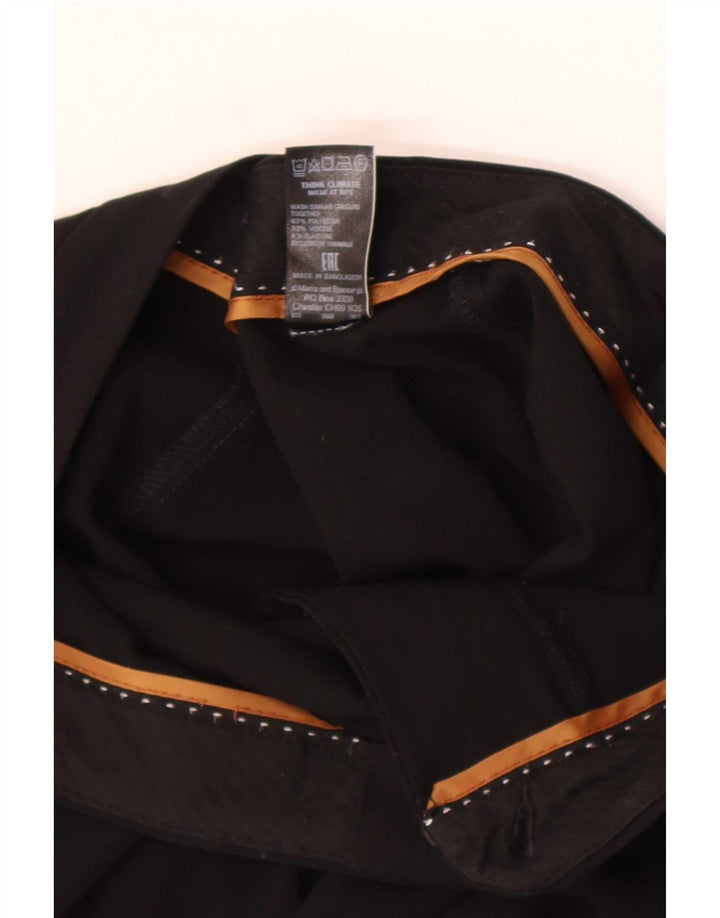 Marks & Spencer Womens Bootcut Suit Trousers UK 12 Medium W30 L27 Black