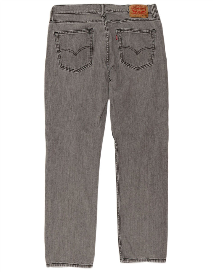 Levi's Mens 514 Straight Jeans W34 L32 Grey Cotton