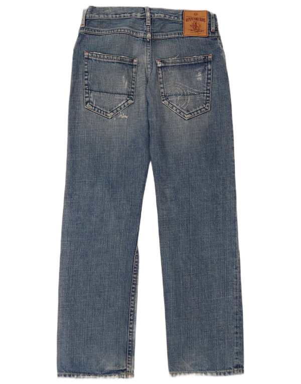 Replay Womens Straight Jeans UK 12 Medium W28 L29 Blue Cotton