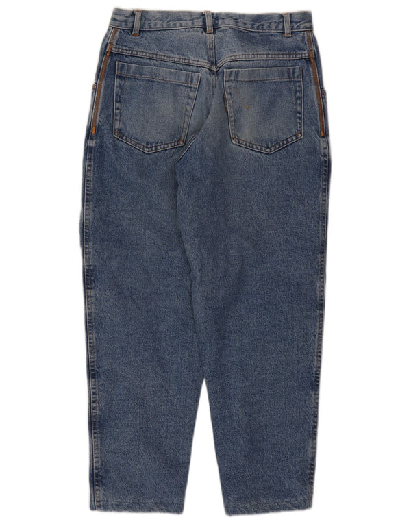 Stefanel Womens High Waist Cropped Jeans IT 44 Medium W28 L25 Blue Cotton