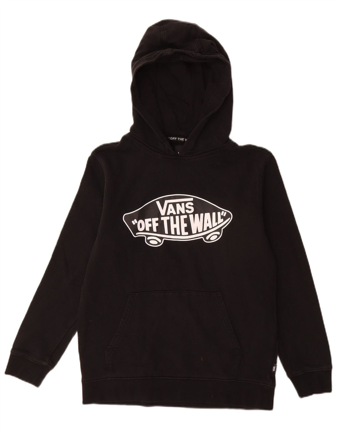Vans Womens Graphic Hoodie Jumper UK 14 Large Black