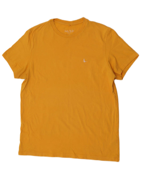 Jack Wills Mens T-Shirt Top Large Yellow Cotton