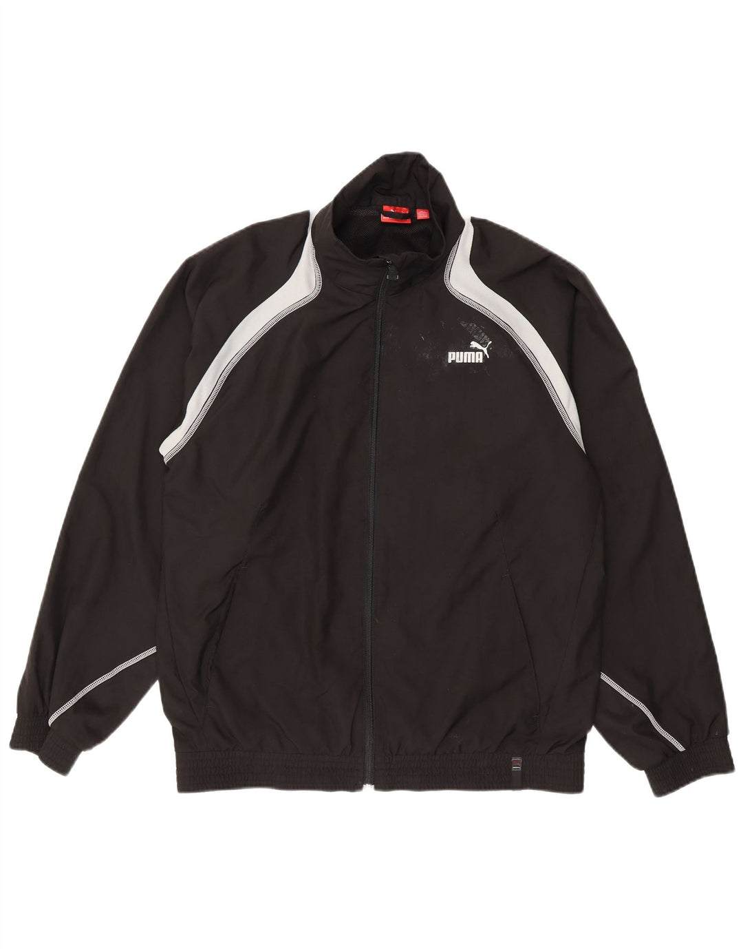 Puma Mens Tracksuit Top Jacket Medium Black Colourblock Polyester