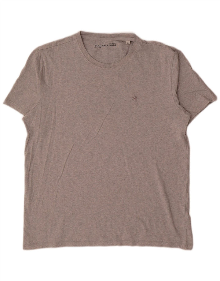 Scotch & Soda Mens T-Shirt Top XL Grey Flecked