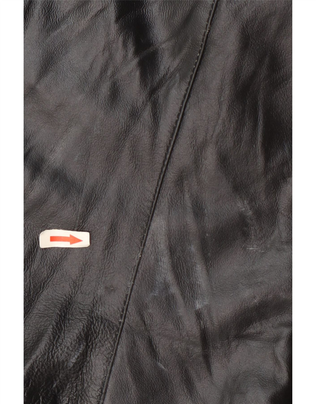 Vintage Womens Leather Jacket IT 48 XL Black Colourblock