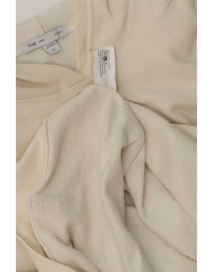 Gap Mens Graphic Hoodie Jumper Medium White Cotton