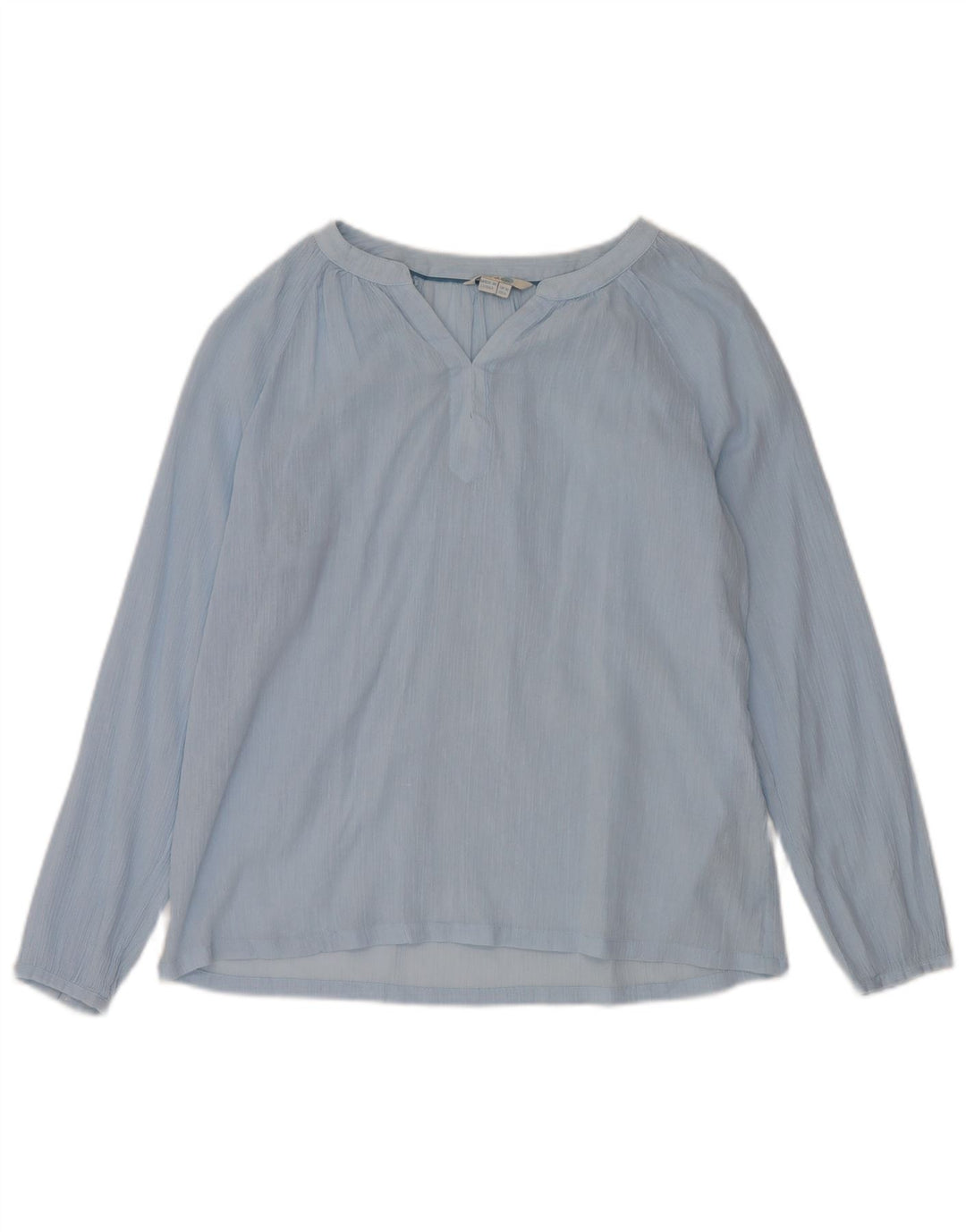 BODEN Womens Oversized Long Sleeve Blouse Top UK 10 Small Blue Cotton