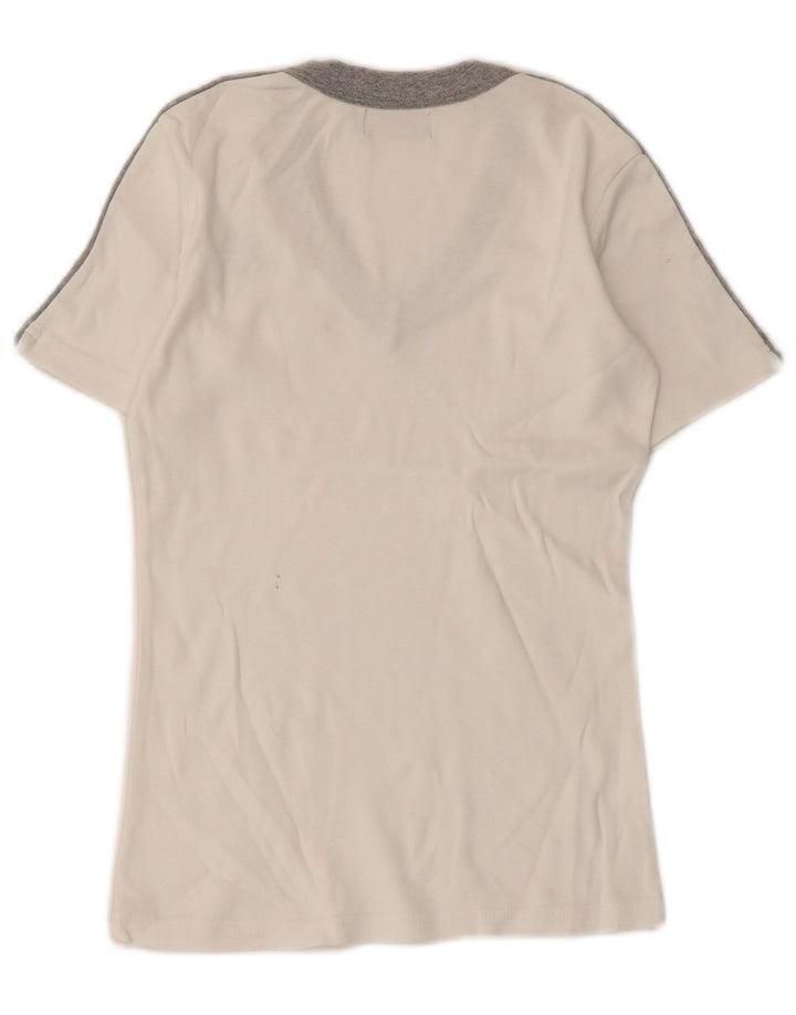 Kappa Womens T-Shirt Top UK 8 Small White Colourblock
