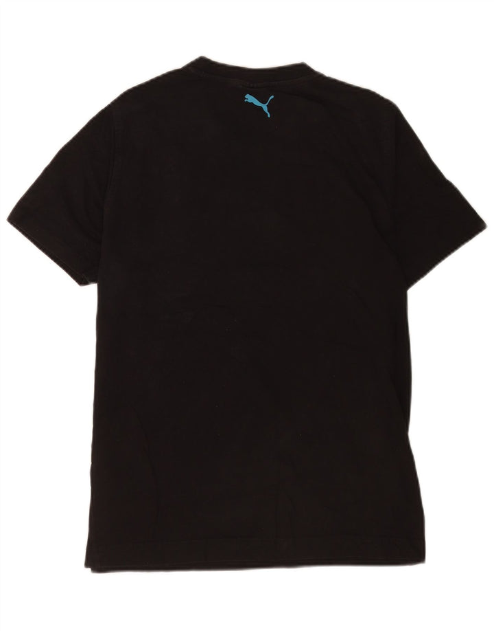 Puma Mens T-Shirt Top Medium Black Striped