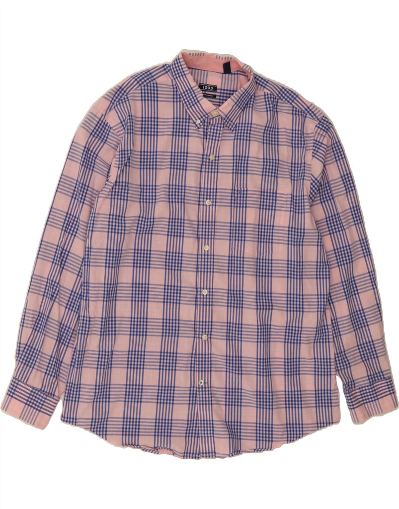 IZOD Mens Shirt XL Pink Check Cotton Vintage Izod and Second-Hand Izod from Messina Hembry 