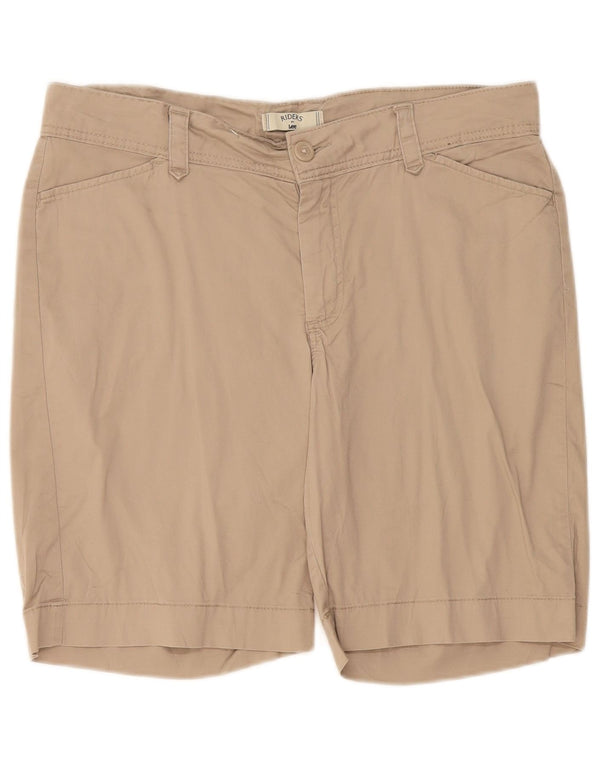 Lee Womens Riders Casual Shorts US 14 XL W36 Beige Cotton
