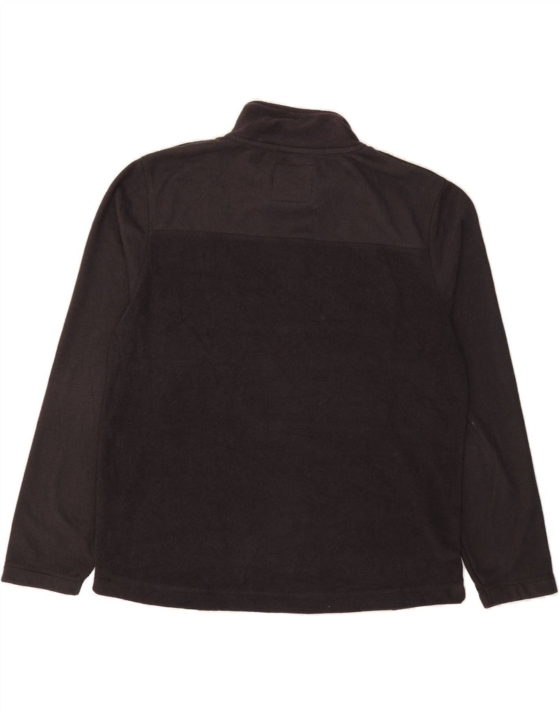 WEIRD FISH Mens Zip Neck Sweatshirt Jumper 2XL Black Polyester Vintage Weird Fish and Second-Hand Weird Fish from Messina Hembry 