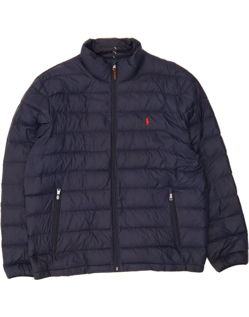 POLO RALPH LAUREN Mens Padded Jacket UK 44 2XL Navy Blue Nylon Vintage Polo Ralph Lauren and Second-Hand Polo Ralph Lauren from Messina Hembry 