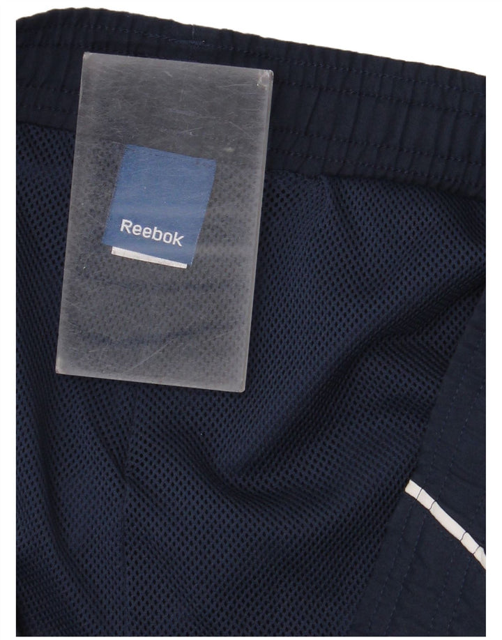 Reebok Mens Tracksuit Trousers Joggers Small Navy Blue Colourblock