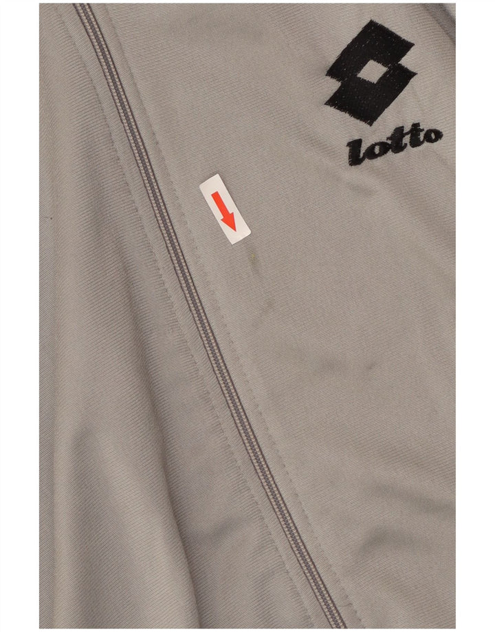 Lotto Mens Graphic Tracksuit Top Jacket Medium Grey Colourblock