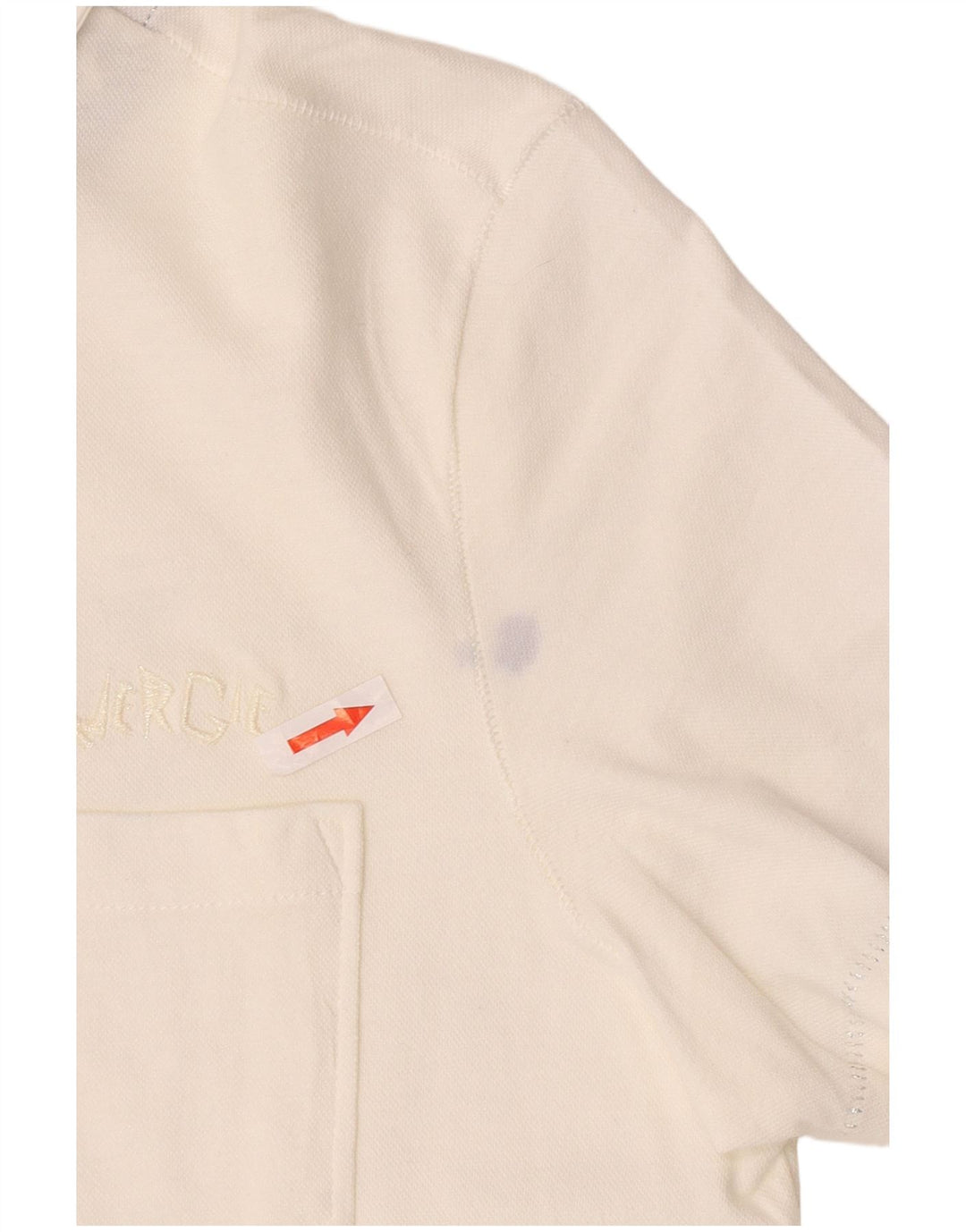 Energie Womens Polo Shirt UK 14 Large White Cotton