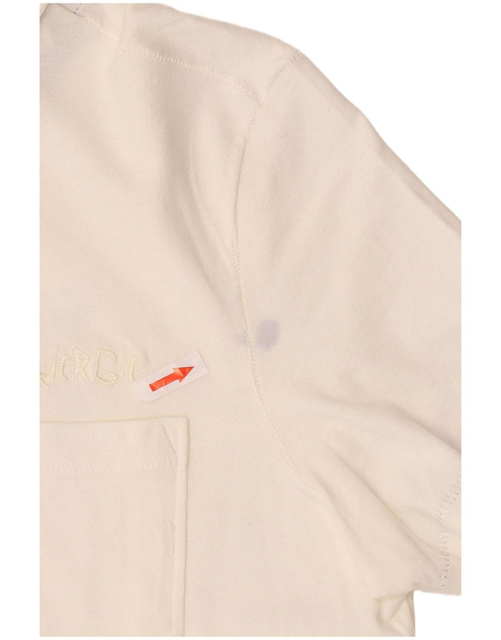 Energie Womens Polo Shirt UK 14 Large White Cotton