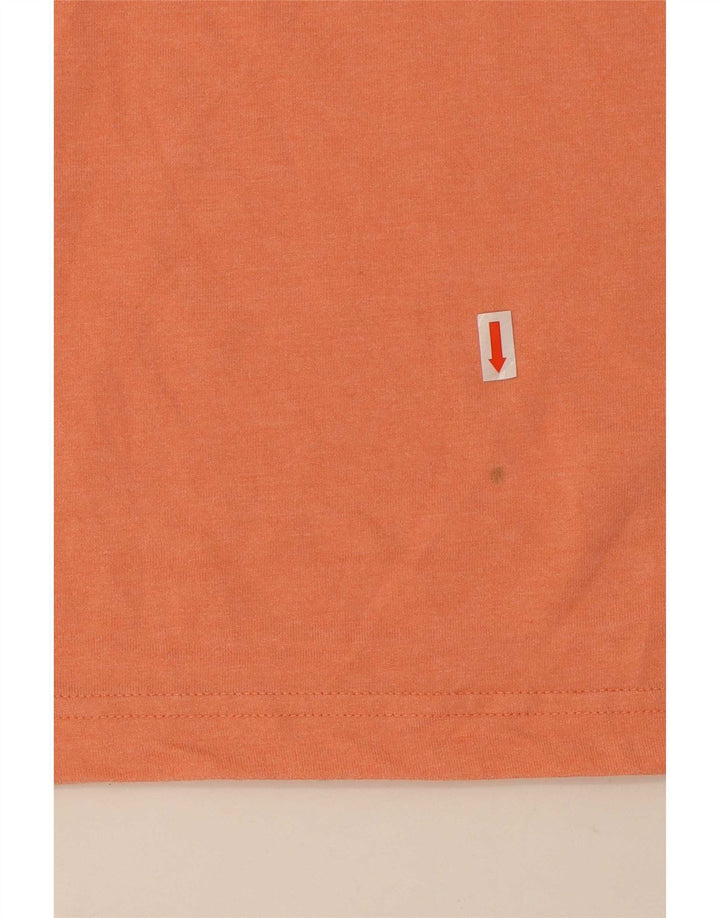 Penguin Mens Graphic T-Shirt Top Large Orange Cotton