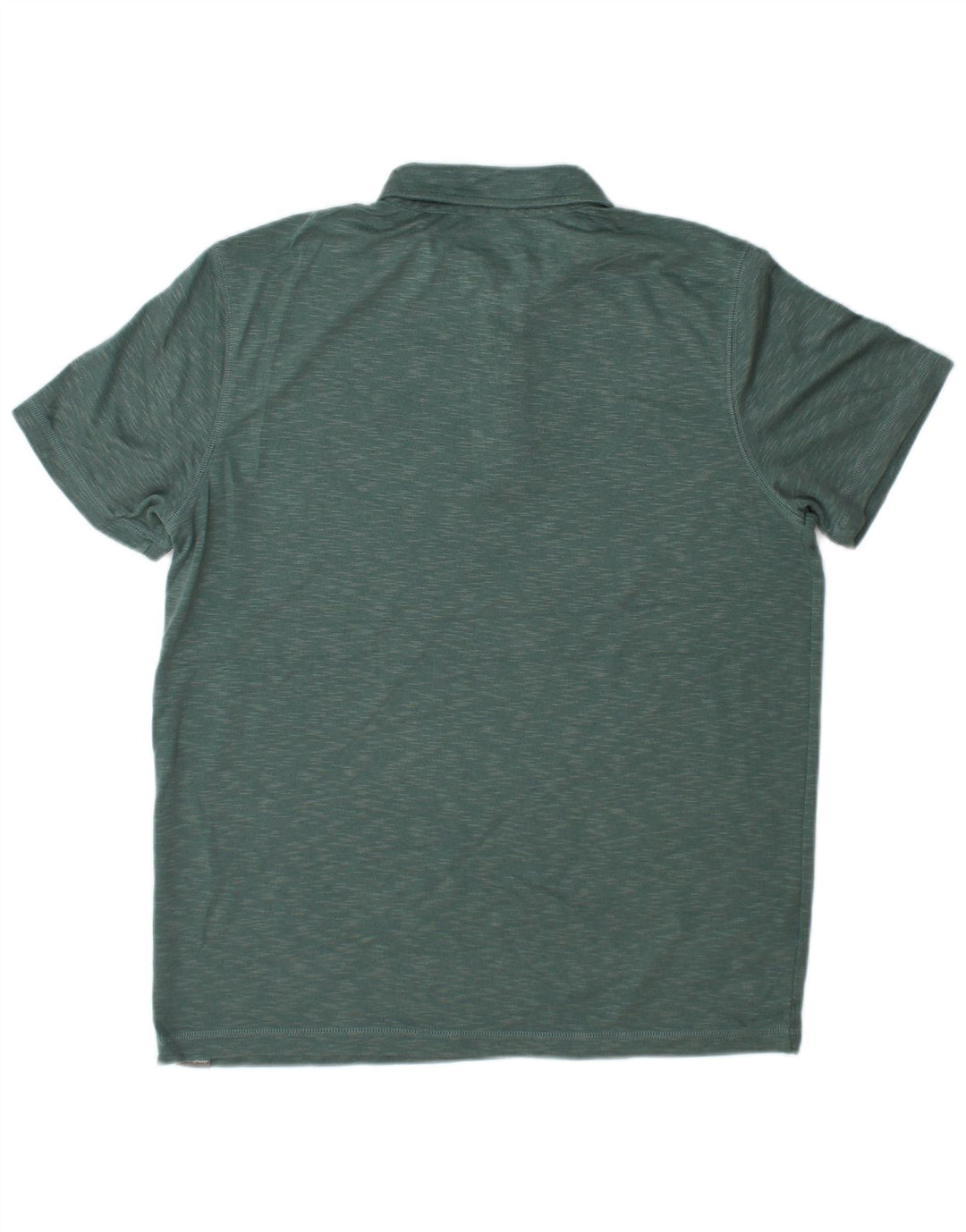 EDDIE BAUER Mens Polo Shirt Large Green Flecked Modal
