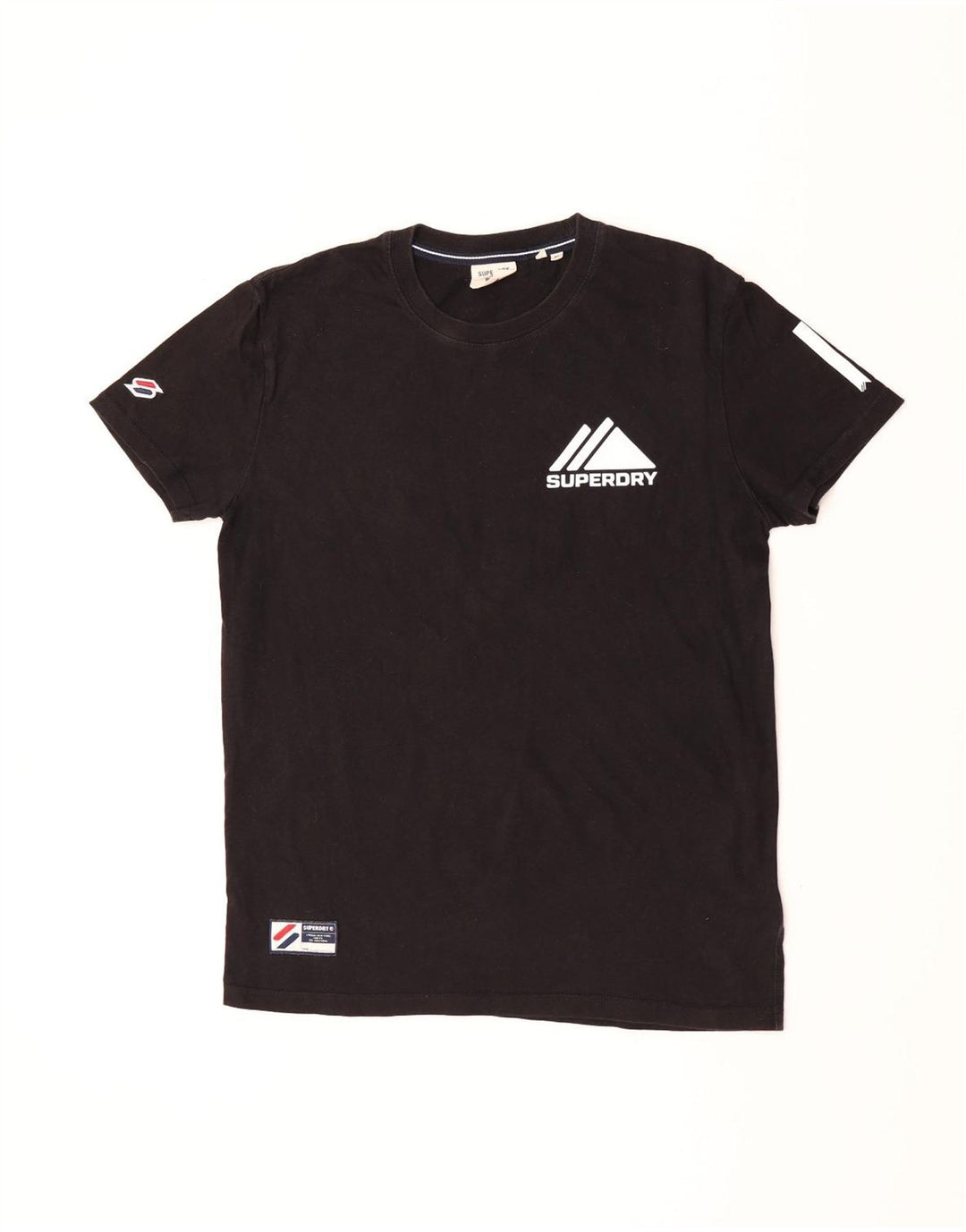 Superdry Mens Graphic T-Shirt Top Medium Black Cotton