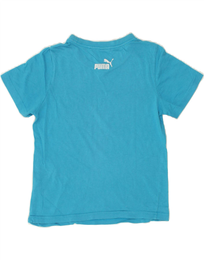 PUMA Boys Graphic T-Shirt Top 7-8 Years Small Blue Cotton | Vintage Puma | Thrift | Second-Hand Puma | Used Clothing | Messina Hembry 