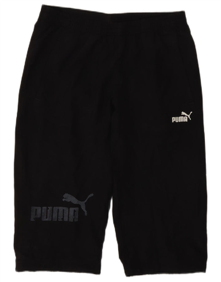 PUMA Boys Graphic Bermuda Sport Shorts 13-14 Years Black Polyester