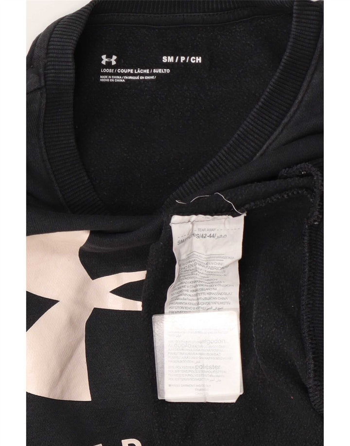 Under Armour Mens Graphic Sweatshirt Jumper Small Navy Blue Cotton