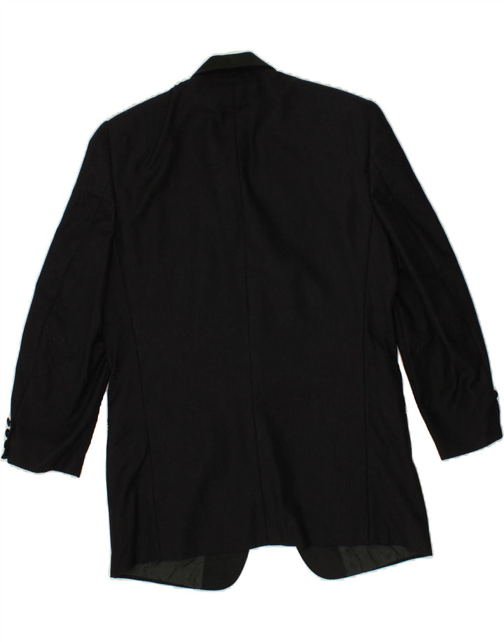 ROBERTA DI CAMERINO Mens 1 Button Blazer Jacket IT 48 Medium Black Wool Vintage Roberta di Camerino and Second-Hand Roberta di Camerino from Messina Hembry 