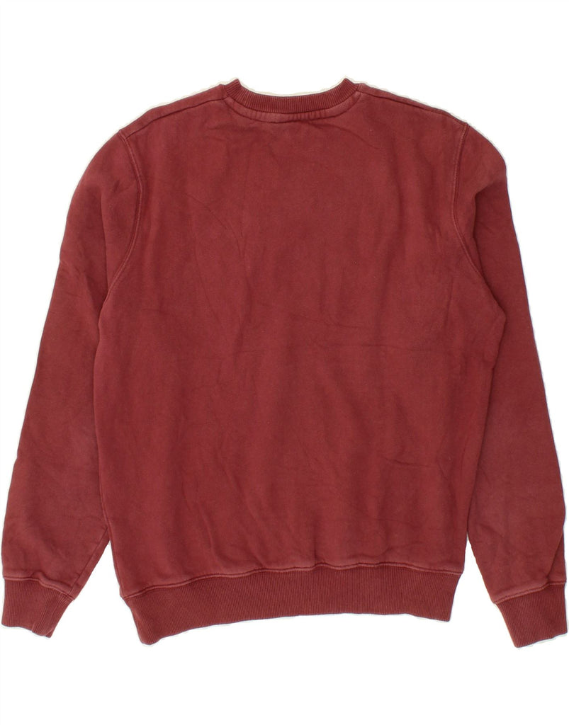 LIU JO Mens Graphic Sweatshirt Jumper Medium Burgundy Cotton | Vintage Liu Jo | Thrift | Second-Hand Liu Jo | Used Clothing | Messina Hembry 