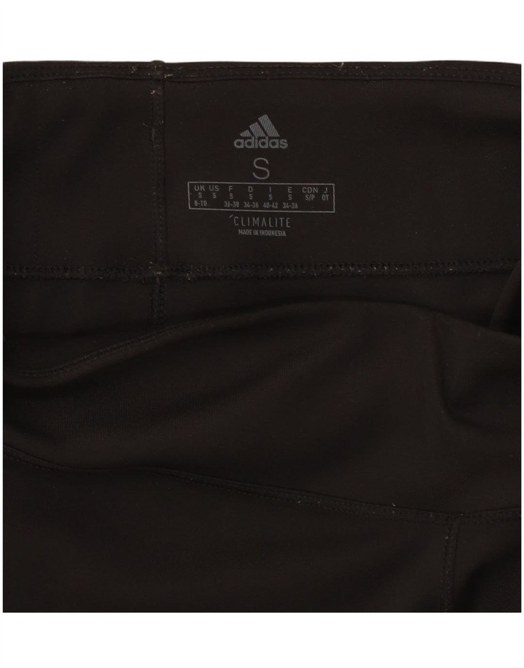 Adidas Womens Climalite Leggings UK 8/10 Small  Black Polyester