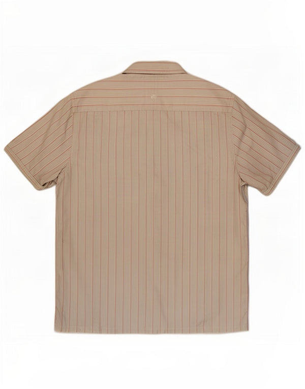 Fat Face Mens Short Sleeve Shirt XL White Pinstripe