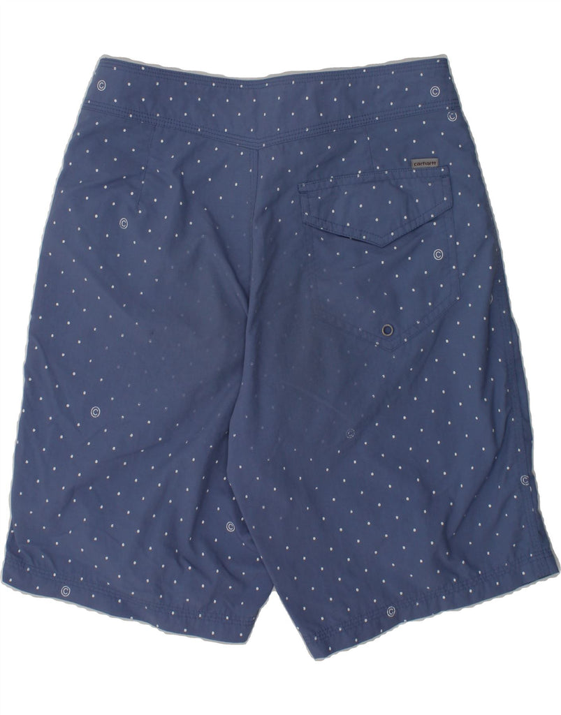 CARHARTT Boys Swimming Shorts 11-12 Years XS Blue Spotted Polyester | Vintage Carhartt | Thrift | Second-Hand Carhartt | Used Clothing | Messina Hembry 