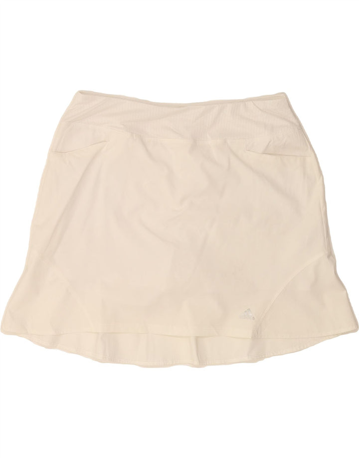 ADIDAS Womens Skort UK 14 Large  Off White Polyester Vintage Adidas and Second-Hand Adidas from Messina Hembry 