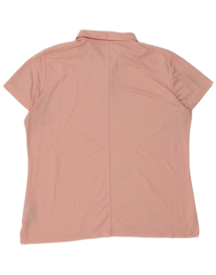 NIKE Womens Dri Fit Polo Shirt UK 18 XL Pink Polyester