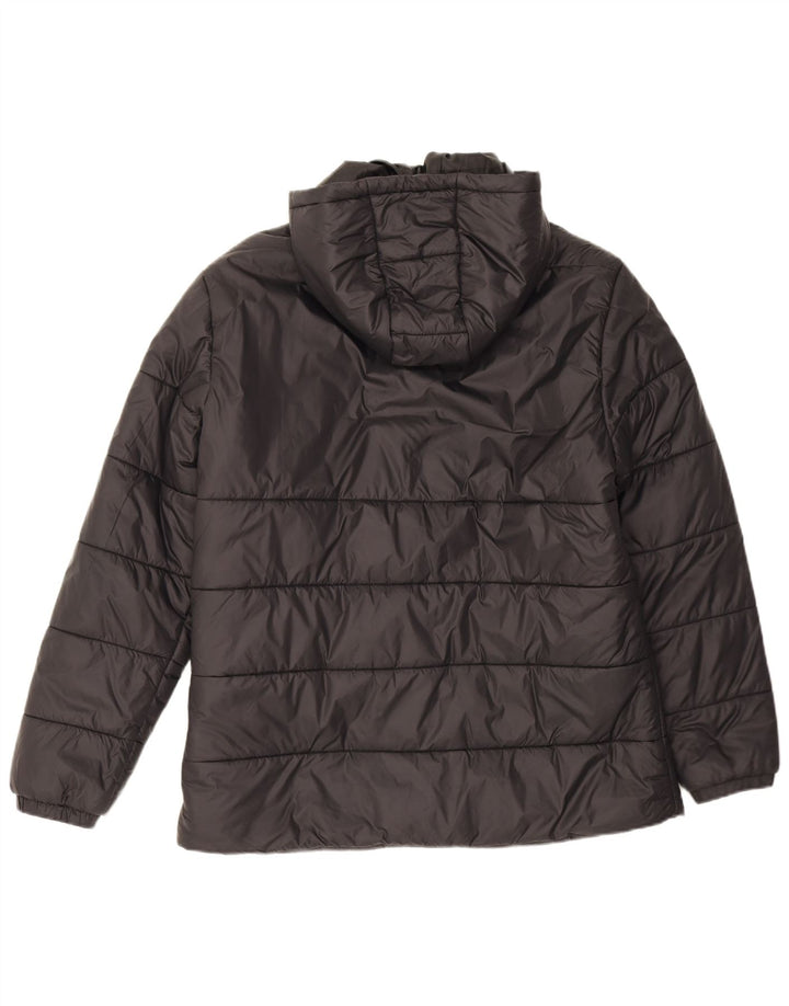 Puma Mens Hooded Padded Jacket UK 40 Large Grey Polyester