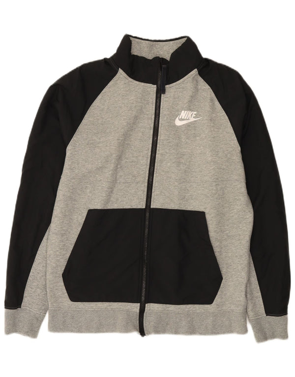 Nike Mens Tracksuit Top Jacket Small Grey Colourblock Cotton
