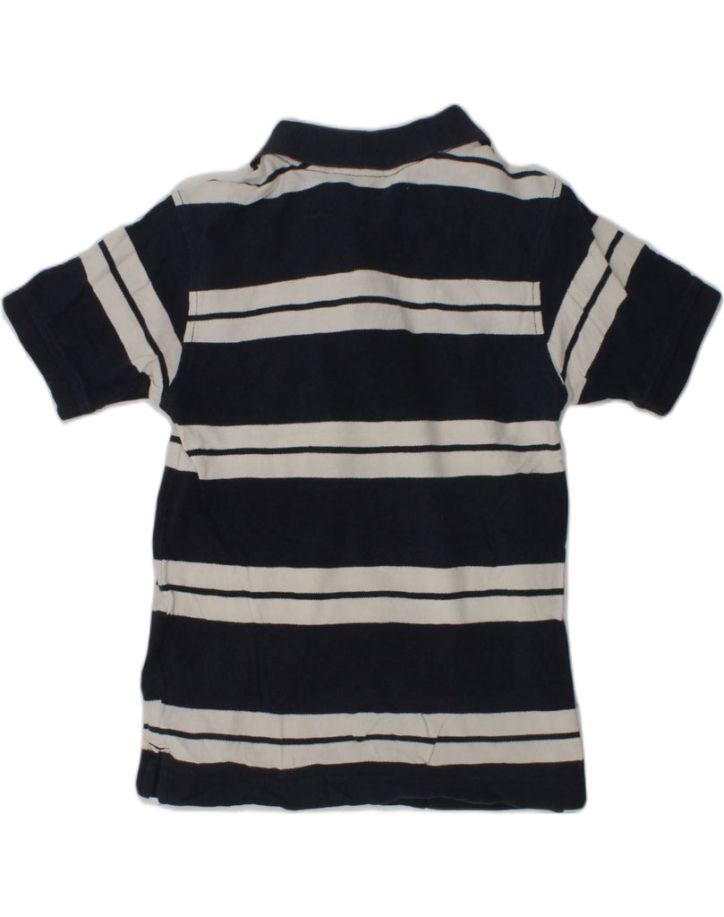 NAUTICA Boys Polo Shirt 6-7 Years Large Navy Blue Striped Cotton | Vintage Nautica | Thrift | Second-Hand Nautica | Used Clothing | Messina Hembry 