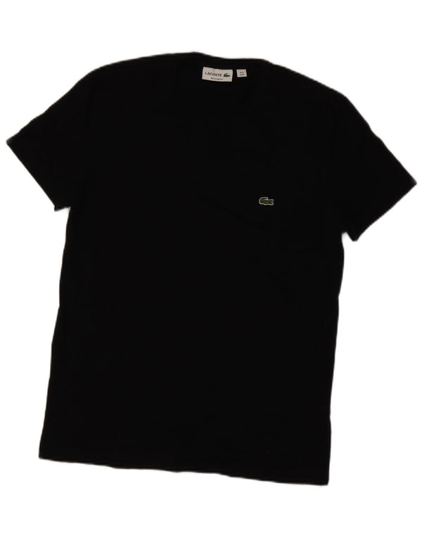 Lacoste Mens Regular Fit T-Shirt Top Size 4 Medium Black Cotton